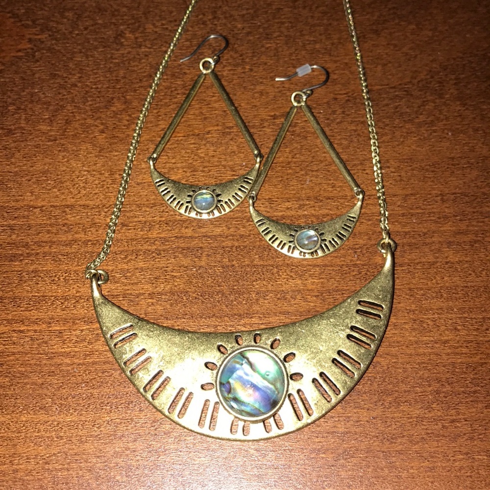 Lucky Brand necklace and matching earrings.